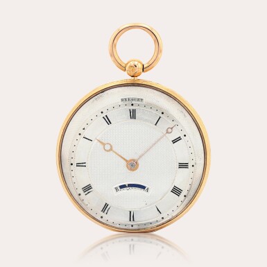 View full screen - View 1 of Lot 21. A 20ct gold open-faced ruby cylinder watch with a fitted presentation box.