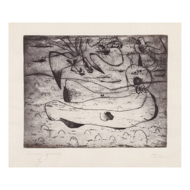 View full screen - View 1 of Lot 30. JOAN MIRÓ | L'AIGLE ET LA FEMME LA NUIT (D. 22).
