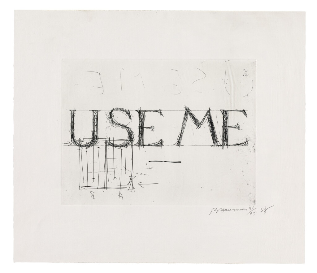 View full screen - View 1 of Lot 273. BRUCE NAUMAN | USE ME (C. 59).