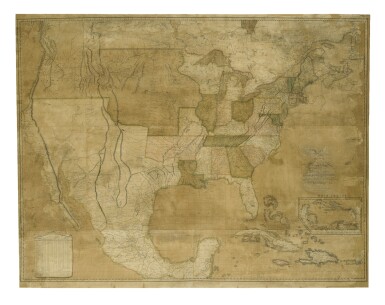 View full screen - View 1 of Lot 181. MELISH, JOHN | Map of the United States with the Contiguous British & Spanish Possessions Compiled from the Latest & Best Authorities. Philadelphia: Published by John Melish, 1822.