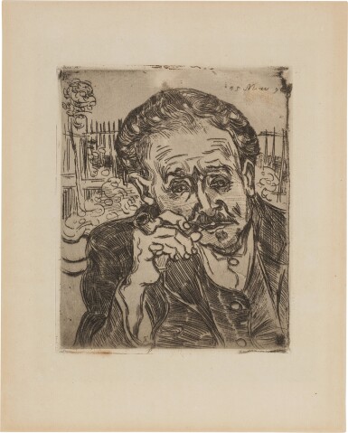 View full screen - View 1 of Lot 143. Homme à la Pipe: Portrait du Docteur Gachet (De la Faille 1664, Van Heugten/Pabst 10).