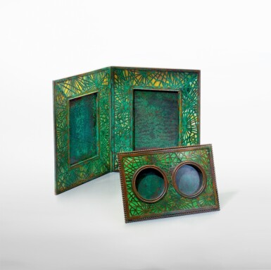 View full screen - View 1 of Lot 218. Two "Pine Needle" Double Photograph Frames.