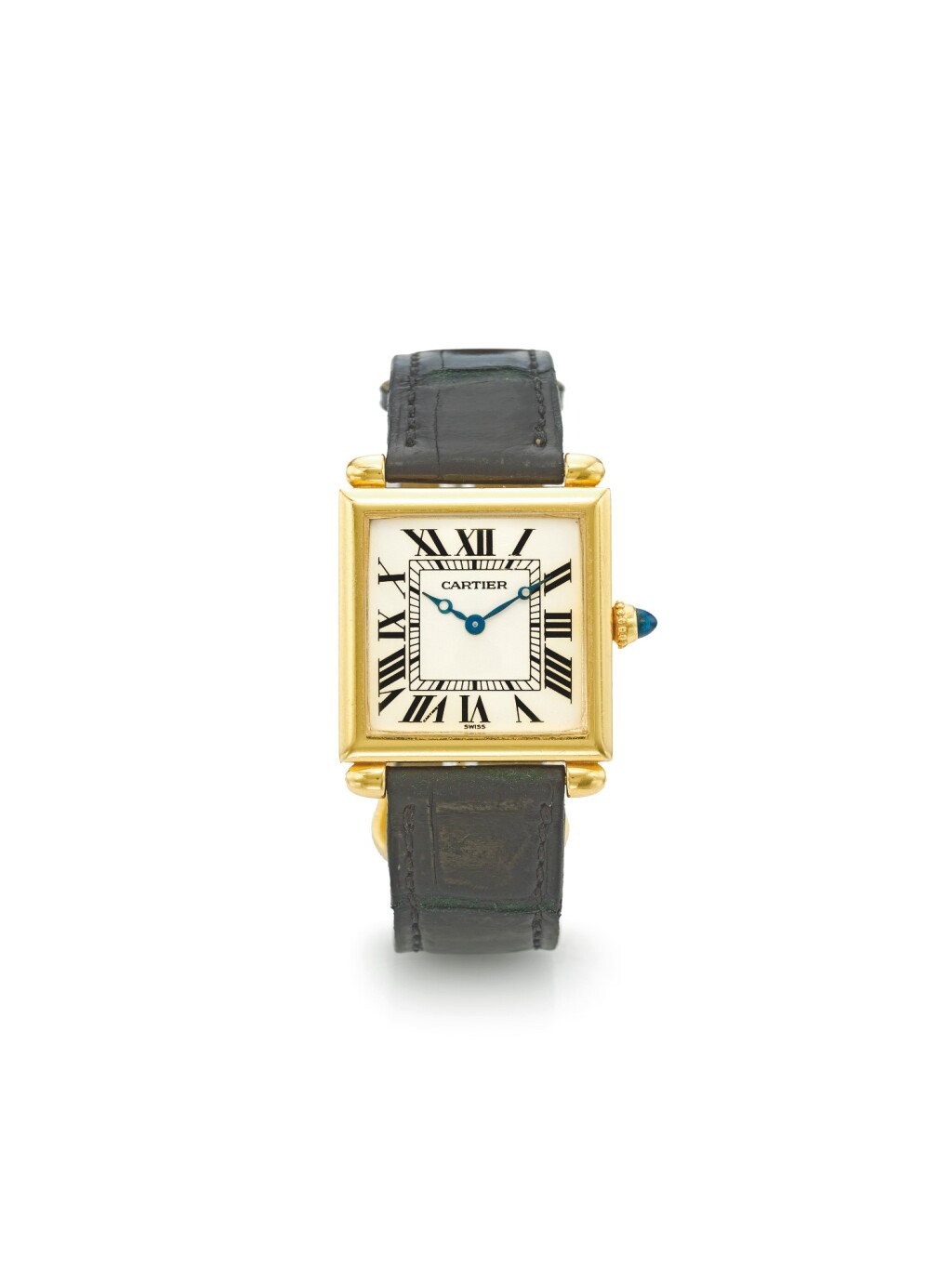View full screen - View 1 of Lot 101. CARTIER | REF 1630 OBUS, A YELLOW GOLD SQUARE WRISTWATCH CIRCA 2000.
