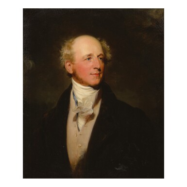 View full screen - View 1 of Lot 112. SIR THOMAS LAWRENCE, P.R.A. AND STUDIO | PORTRAIT OF JOHN ANGERSTEIN, MP (1773 - 1858) HALF-LENGTH.