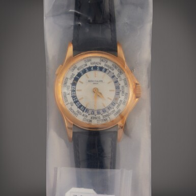 View full screen - View 1 of Lot 117. Reference 5110 | A yellow gold world time wristwatch, Singled Sealed, Circa 2006 | 百達翡麗 型號 5110 黃金世界時間腕錶,單獨封裝,製作年份約 2006.