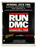 Run-DMC Raising Hell Tour at the Municipal Auditorium concert poster, 1986