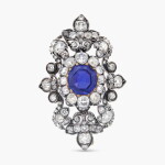 Antique Sapphire and Diamond Brooch