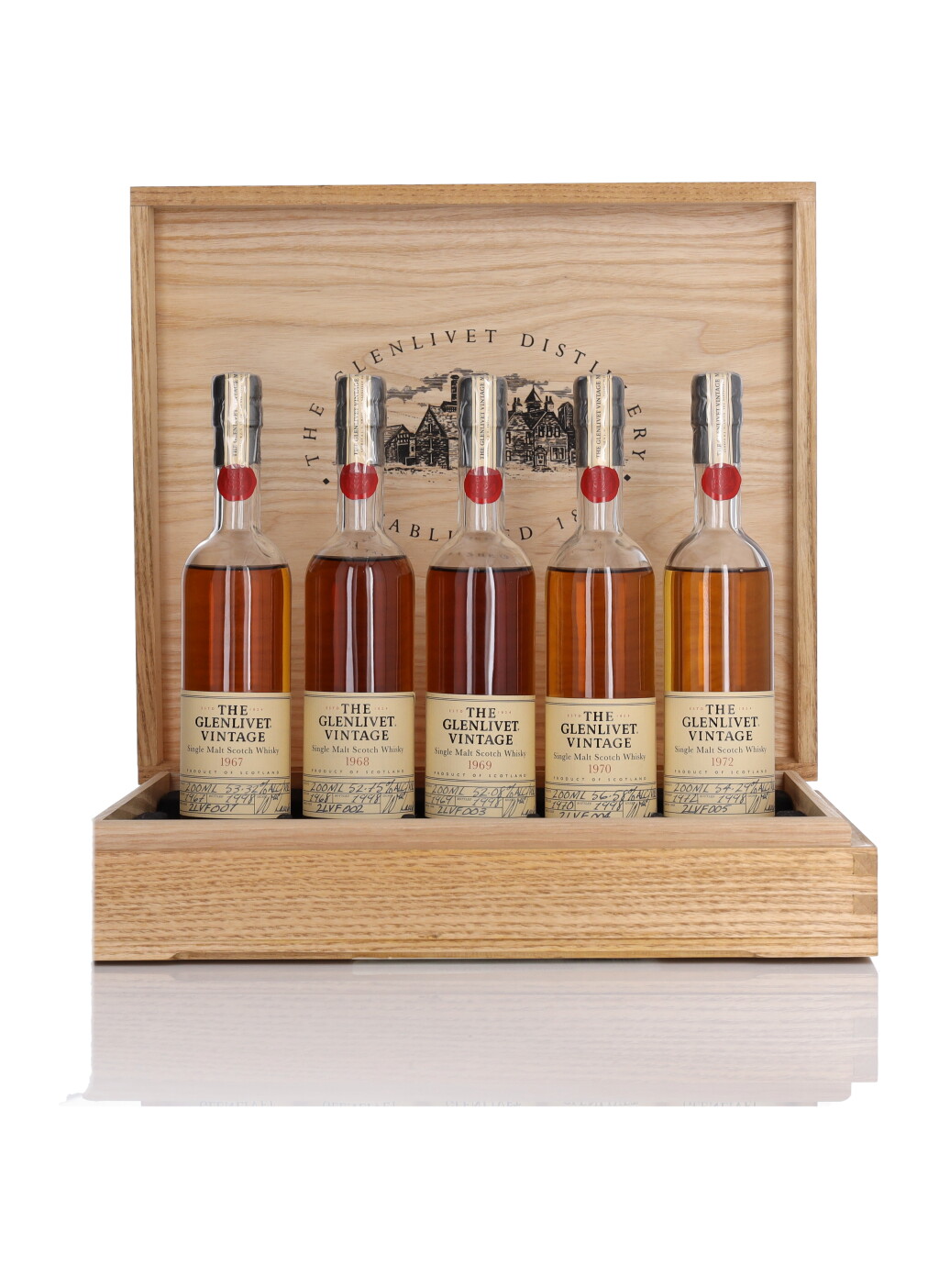 View full screen - View 1 of Lot 165. The Glenlivet Vintage Collection NV (5 BT 20cl).
