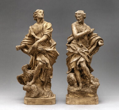 View full screen - View 1 of Lot 559. St. John the Evangelist and St. John the Baptist.