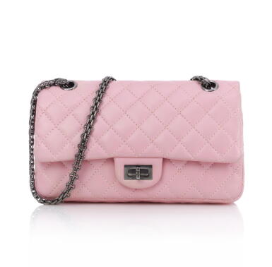 View full screen - View 1 of Lot 94. Light Pink Lambskin Quilted Reissue 226 Ruthenium Hardware, 2010 (Borsa Chanel Reissue 226 in pelle rosa, 2010).