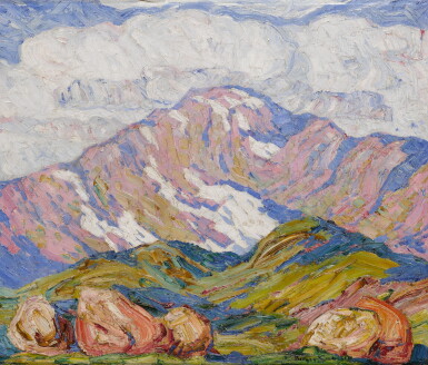 View full screen - View 1 of Lot 1. BIRGER SANDZÉN | THE GREAT PEAK, PIKE'S PEAK FROM THE NORTH.