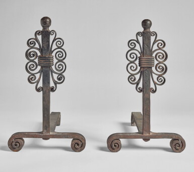 View full screen - View 1 of Lot 122. Pair of Andirons.