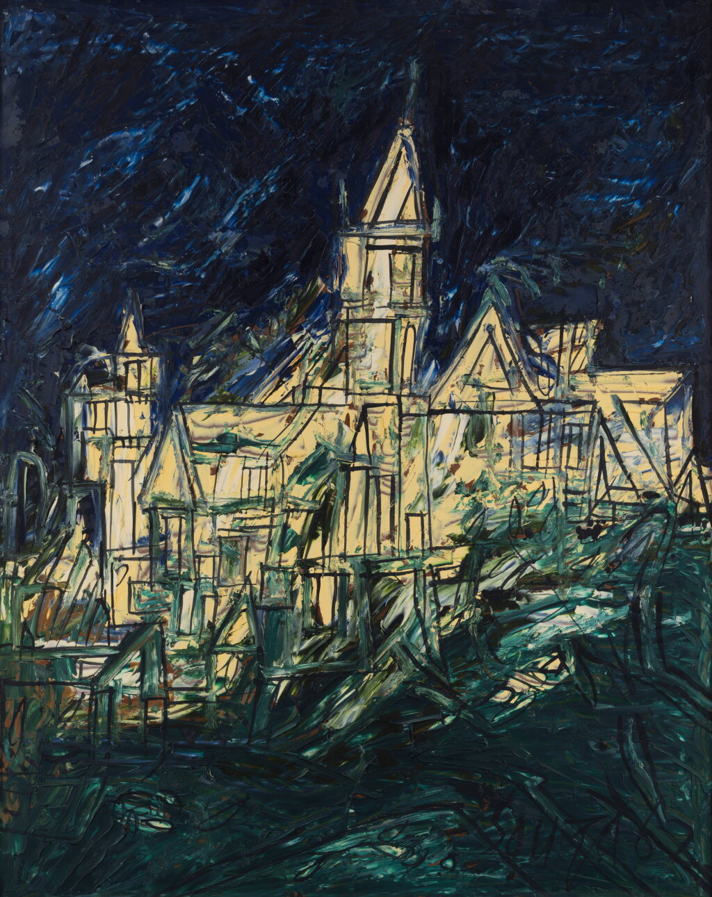 View full screen - View 1 of Lot 73. Landscape with Church.