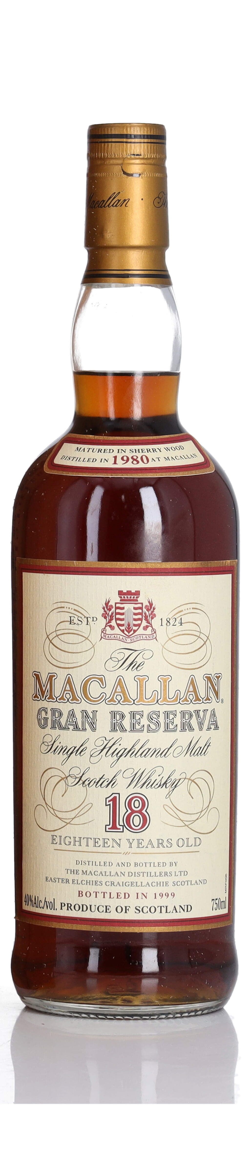 View full screen - View 1 of Lot 15. The Macallan 18 Year Old Gran Reserva 40.0 abv 1980 (1 BT 75cl).