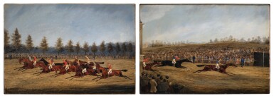 View full screen - View 1 of Lot 165. Doncaster St. Leger: The Start; The Finish (A Pair).