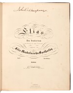 F. Mendelssohn Bartholdy. Two first editions, including of the full score of "Elijah", c.1839-1847