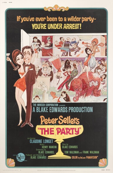 View full screen - View 1 of Lot 7. The Party (1968), style A poster, US.