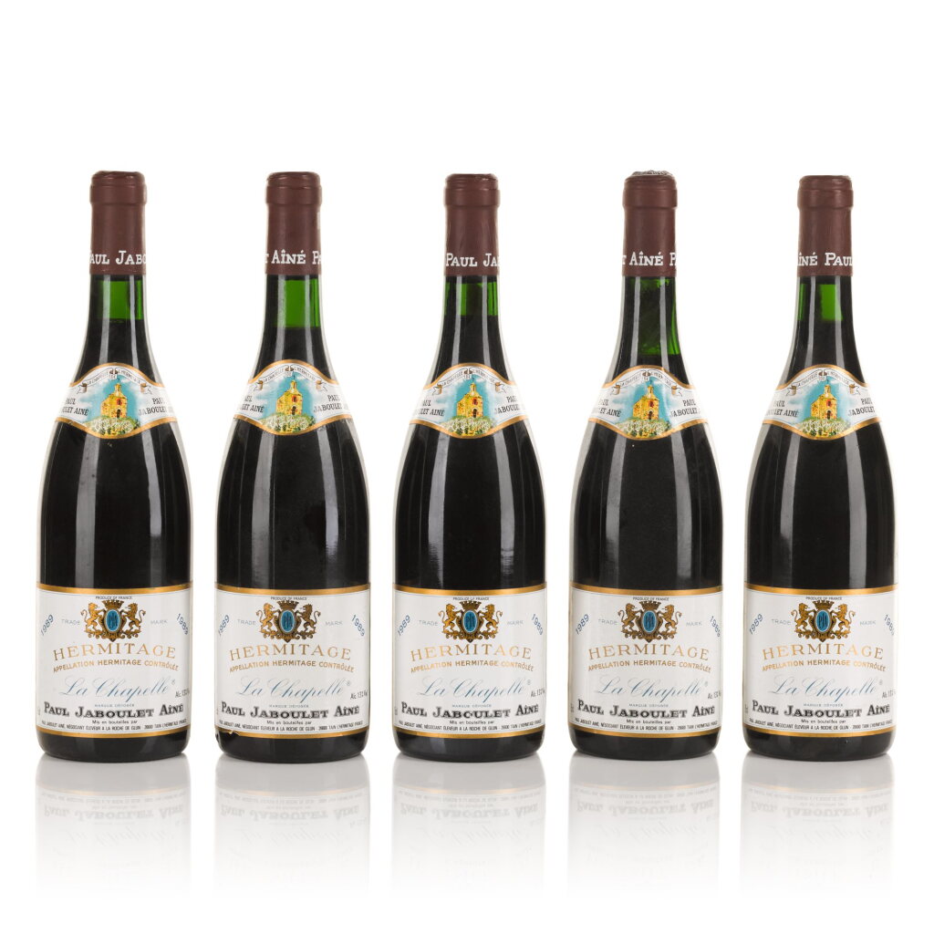 View full screen - View 1 of Lot 344. Hermitage, La Chapelle 1989 Paul Jaboulet Aîné (10 BT).