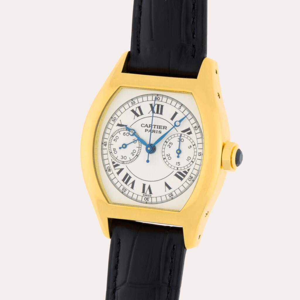 View full screen - View 1 of Lot 49. Tortue Monopoussoir 'CPCP', Reference 2356 | A yellow gold single-pusher chronograph wristwatch | Circa 2005.