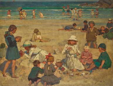 View full screen - View 1 of Lot 173. GARNET RUSKIN WOLSELEY | SUMMER DAY BY THE SEA.