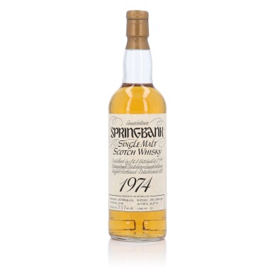 View full screen - View 1 of Lot 413. Springbank Single Cask #152 46.3 abv 1974 (1 Bottle 70cl).