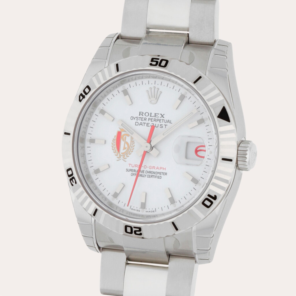 View full screen - View 1 of Lot 332. Datejust Turn-O-Graph, Reference 116264 | A limited edition stainless steel and white gold wristwatch with date and bracelet made to celebrate Royal Standard de Liege's victory in 2009 | Circa 2010.