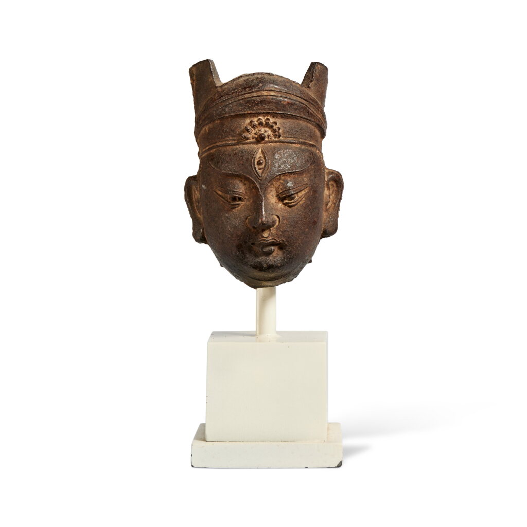 View full screen - View 1 of Lot 107. An iron head of a Buddhist guardian, Song dynasty.