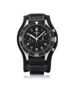 HEUER | BUNDESWEHR, REF 1550SG STAINLESS STEEL MILITARY FLYBACK CHRONOGRAPH WRISTWATCH CIRCA 1970
