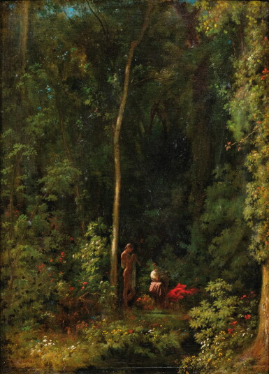 View full screen - View 1 of Lot 130. PAUL-JEAN FLANDRIN | ANTIQUE PASTORALE.