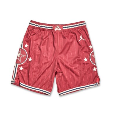 View full screen - View 1 of Lot 89. Paul George Game Issued ‘NBA All-Star Game’ Shorts.