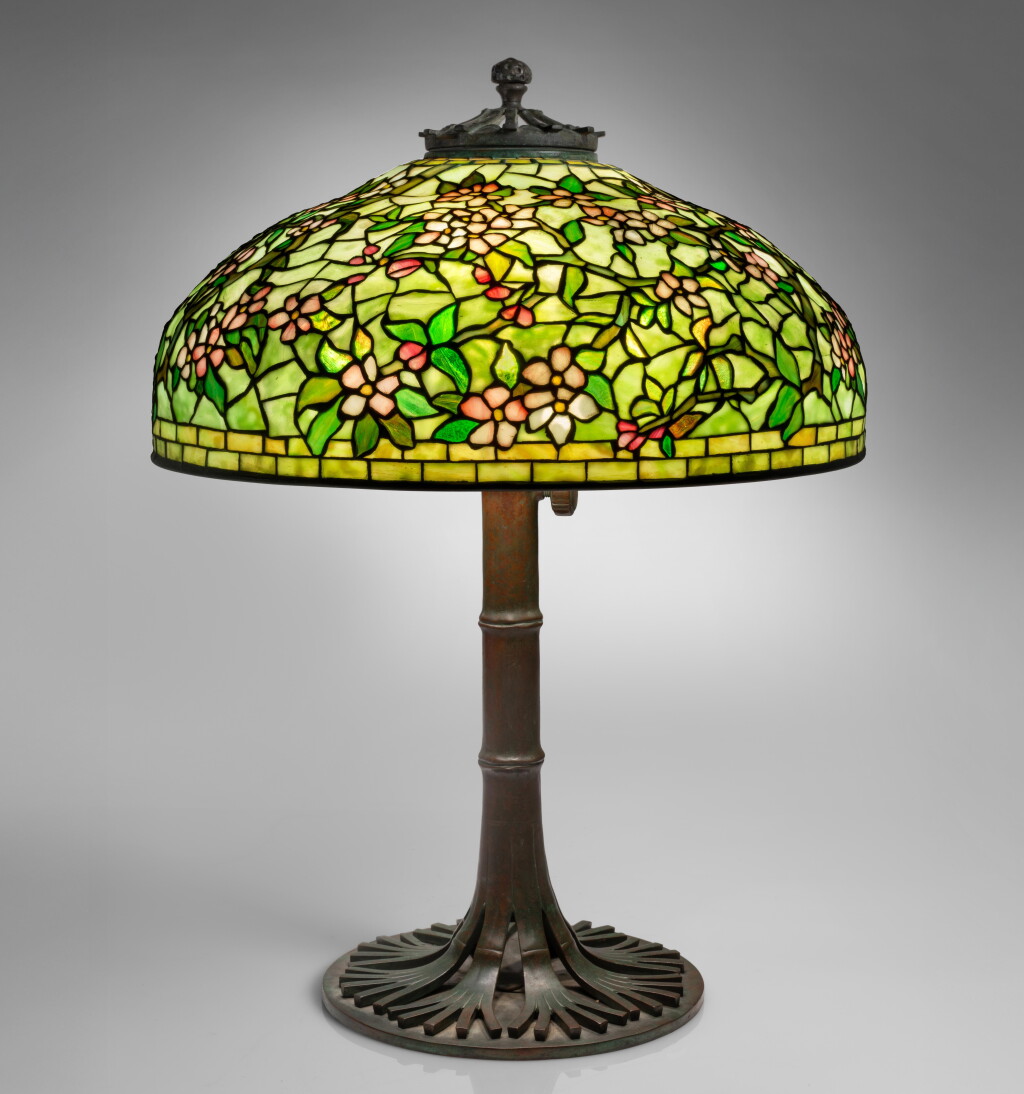 View full screen - View 1 of Lot 213. "Apple Blossom" Table Lamp.