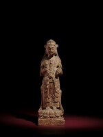 A standing figure of a bodhisattva, Northern Zhou - Sui dynasty | 北周至隋 石雕菩薩
