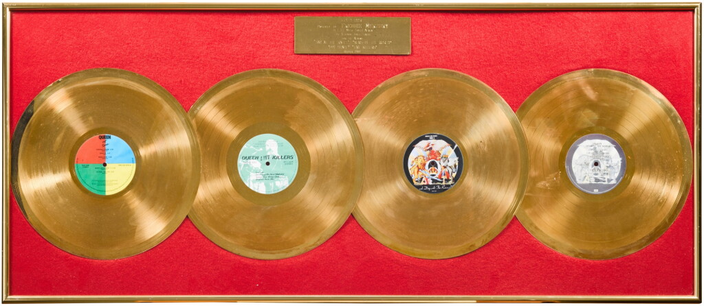 View full screen - View 1 of Lot 2067. Queen – Freddie Mercury's in-house South African sales award for multiple albums.