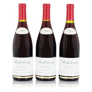 View full screen - View 1 of Lot 39. Richebourg 1999 Domaine Leroy (3 BT).