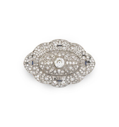 View full screen - View 1 of Lot 8. BROCHE DIAMANTS | DIAMOND BROOCH.