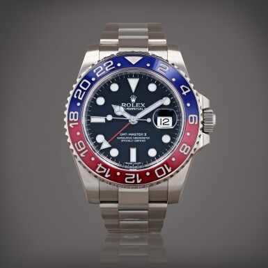 View full screen - View 1 of Lot 391. GMT-Master II 'Pepsi', reference 116719BLRO Montre bracelet à double fuseau horaire en or blanc avec date | A white gold dual time zone wristwatch with date and bracelet Vers 2014 | Circa 2014.