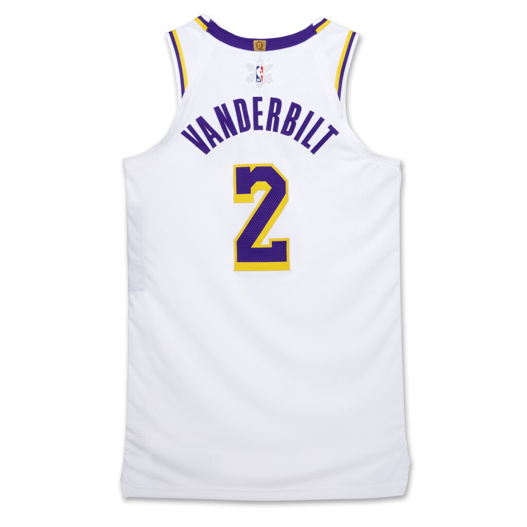 View full screen - View 1 of Lot 20. Jarred Vanderbilt ‘Christmas Day’ Los Angeles Lakers 2023-2024 Game Worn Association Edition Jersey.