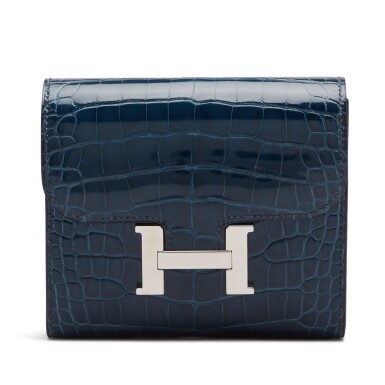 View full screen - View 1 of Lot 421. Colvert Constance Short Wallet in Shiny Alligator Mississippiensis, 2010.