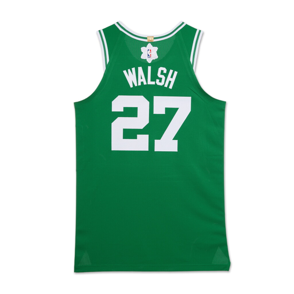 View full screen - View 1 of Lot 32. Jordan Walsh ‘Christmas Day’ Boston Celtics 2024-2025 Game Issued Icon Edition Jersey | Probable Wear.