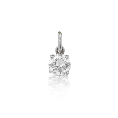 View full screen - View 1 of Lot 382. Pendentif diamant | Diamond pendant.