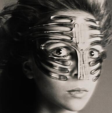 View full screen - View 1 of Lot 115. RICHARD AVEDON | 'PENELOPE TREE, MASK BY UNGARO', PARIS STUDIO, 1968.