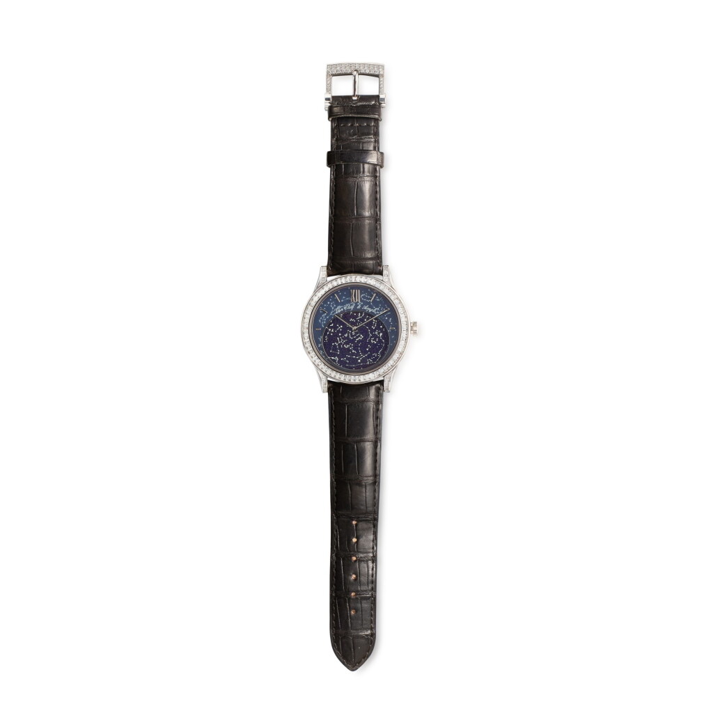View full screen - View 1 of Lot 3. Van Cleef & Arpels | Diamond and Enamel 'Midnight in Paris' Wristwatch 梵克雅寶 鑽石配琺瑯「Midnight in Paris」腕錶.