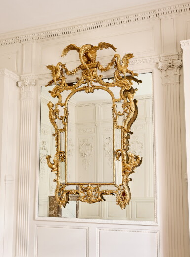 A North Italian giltwood mirror, circa 1720, after Jean-Bernard-Honoré Turreau
