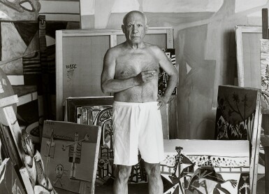 View full screen - View 1 of Lot 27. ANDRÉ VILLERS | PICASSO DANS SON ATELIER, 1955.