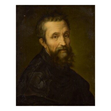 View full screen - View 1 of Lot 36. ITALIAN SCHOOL, 18TH CENTURY | PORTRAIT OF MICHELANGELO BUONARROTI (1475–1564), BUST LENGTH.