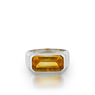 View full screen - View 1 of Lot 385. Repossi | Bague citrine et diamants | Citrine and diamond ring.