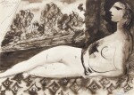 Femme étendue