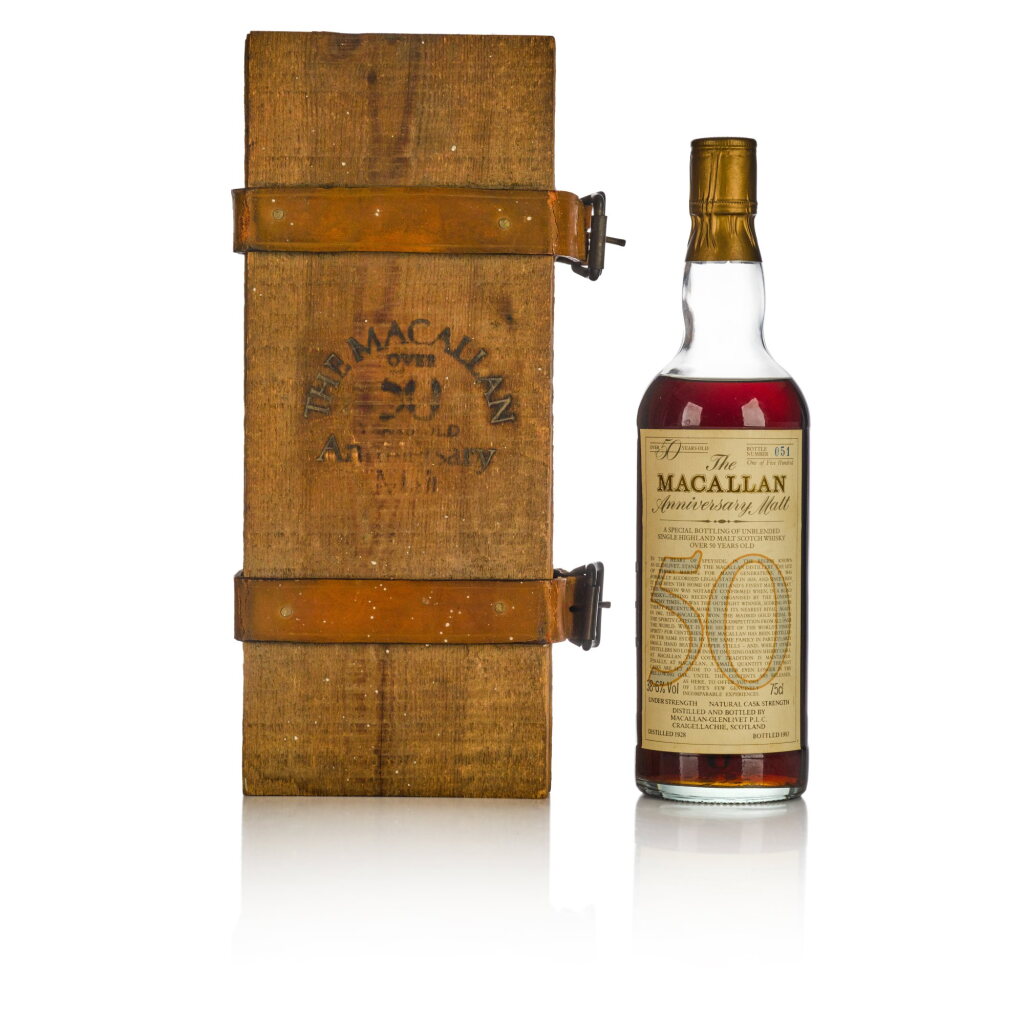 View full screen - View 1 of Lot 4. The Macallan 50 Year Old Anniversary Malt 38.6 abv 1928 (1 BT 75cl).