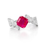 Ruby and Diamond Ring | 3.12克拉 天然「塔吉克斯坦」未經加熱紅寶石 配 鑽石 戒指