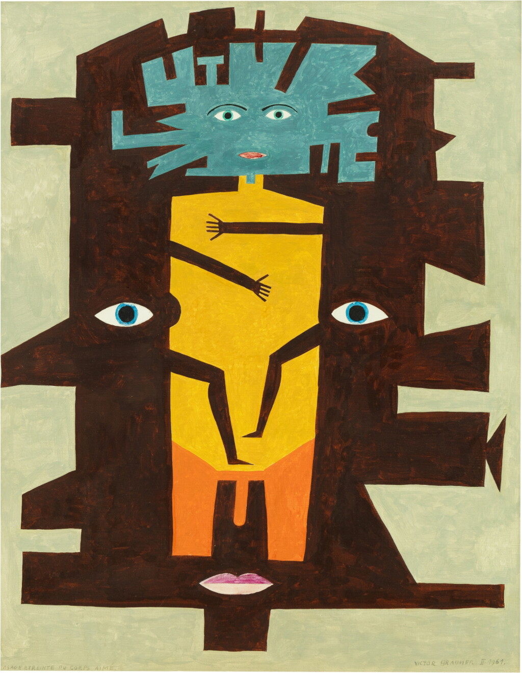 View full screen - View 1 of Lot 29. Visage, étreinte du corps aimé.